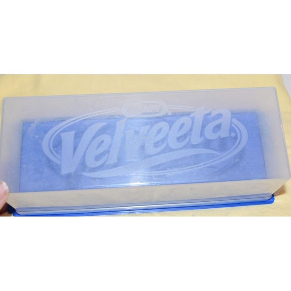 Kraft‎ Velveeta Cheese Box Keeper Storage Container Blue Plastic 2 lb Block